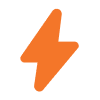 Energetic orange bolt graphic design